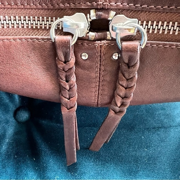 ORYANY STUDDED LEATHER SATCHEL CROSSBODY TOTE BAG EUC - Picture 6 of 9